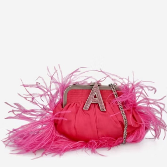 The Attico Handbags - Attico Pink Ostrich Feather Borsa Bag